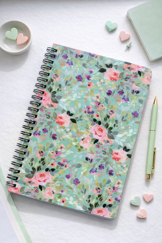A5 Spiral-Bound Notebook - Undated & Lined