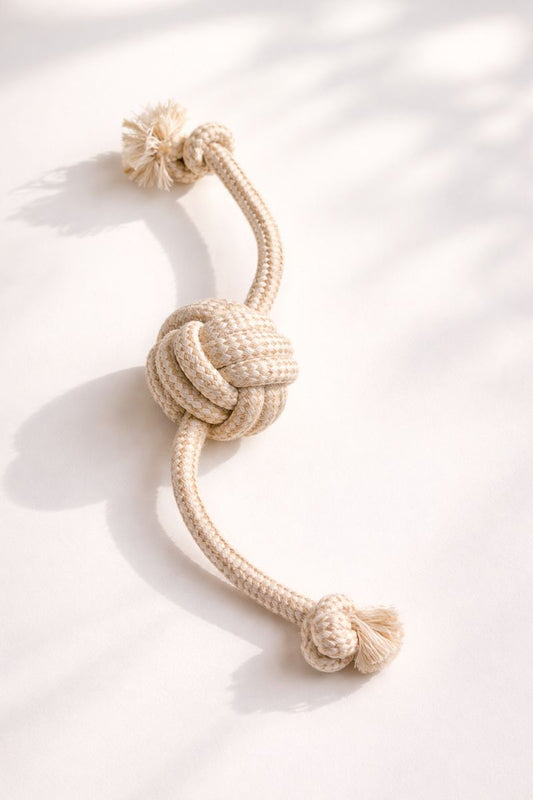 Natural Cotton Rope Toys for Dogs - Neutral Knot Collection
