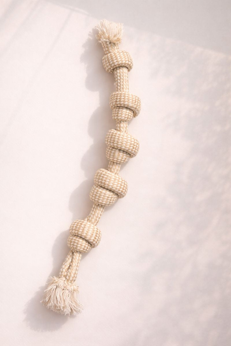 Natural Cotton Rope Toys for Dogs - Neutral Knot Collection